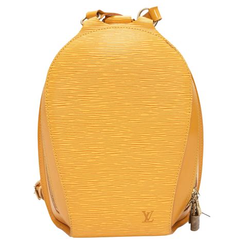 louis vuitton yellow epi backpack|louis vuitton epi mabillon backpack.